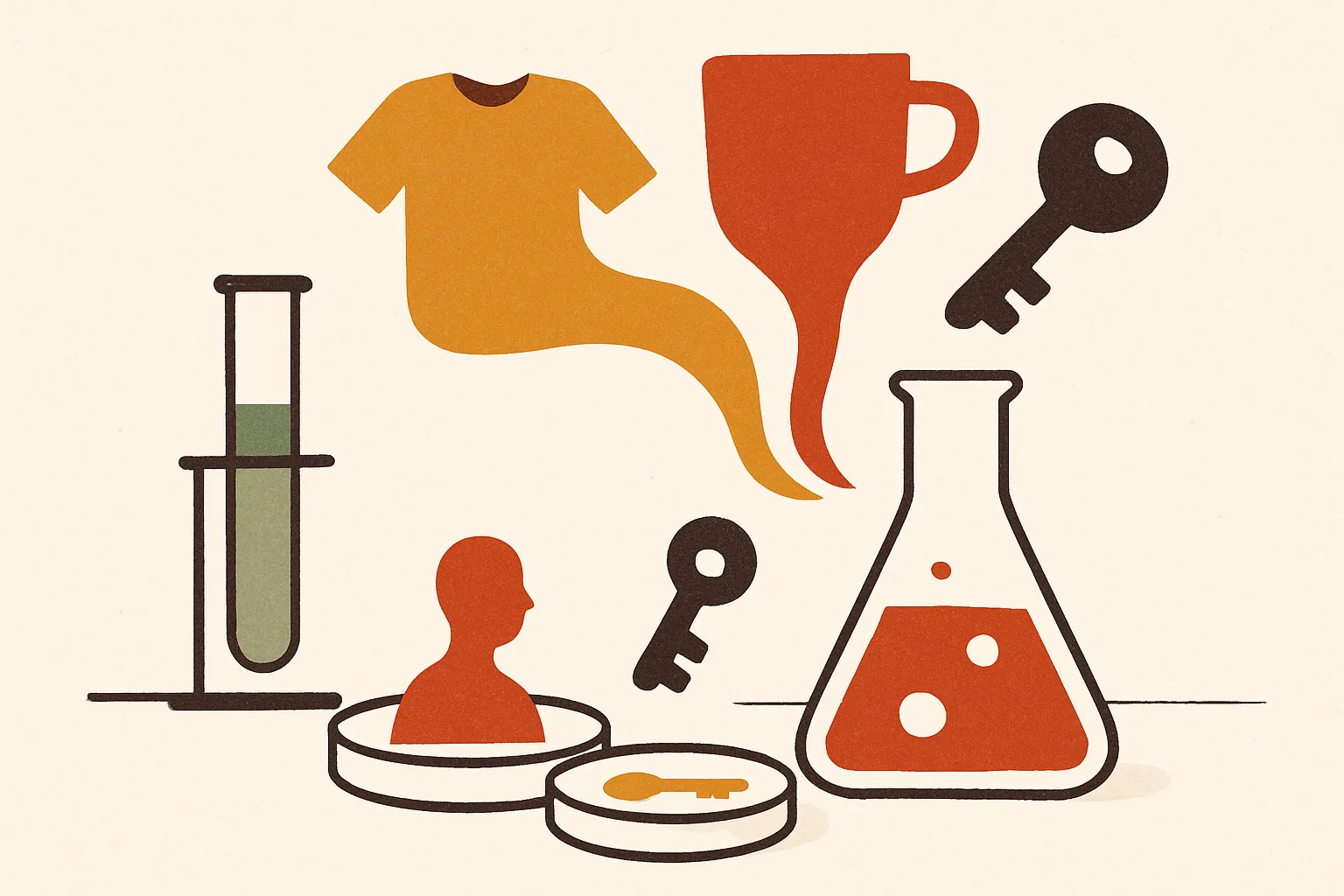 Illustration zum Thema Kreative Forschungsmethoden unserer Alltagsprodukte