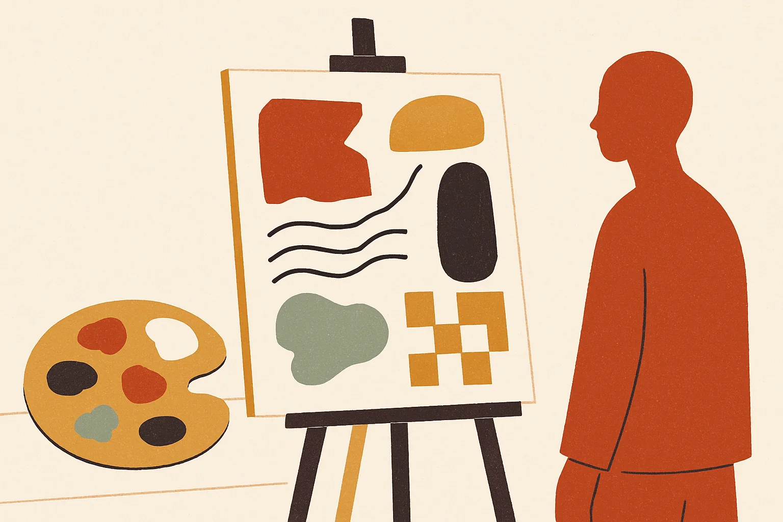Illustration zum Thema Kreative Malerei in den unterschiedlichen Epochen